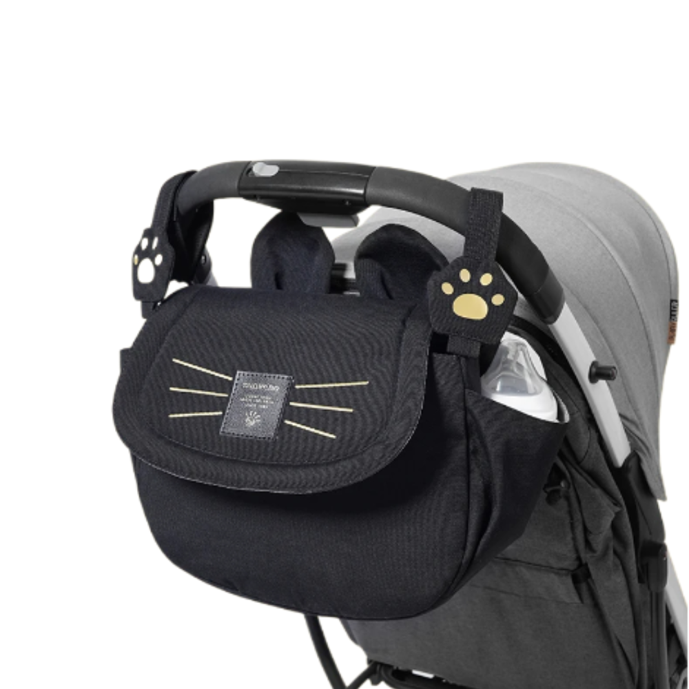 Sac à Langer pour poussette noir jaune biberon couches transportable pour bébé pour mamans attachable