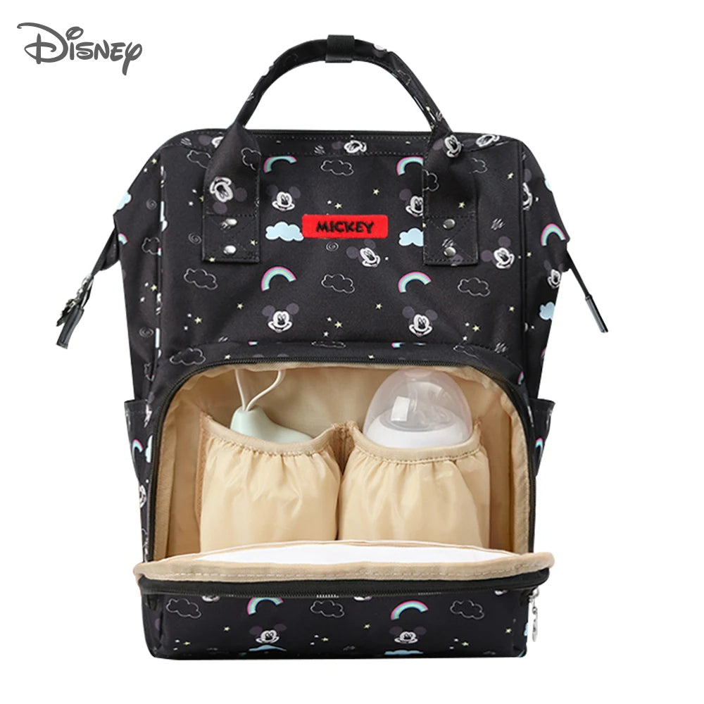 Sac à Langer Disney pour bébé spacieux à grande capacité bleu sac à dos noir pour biberon