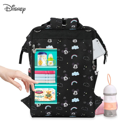 Sac à Langer Disney pour bébé spacieux à grande capacité bleu sac à dos noir pour biberon et balade en rose pour fille et voyage