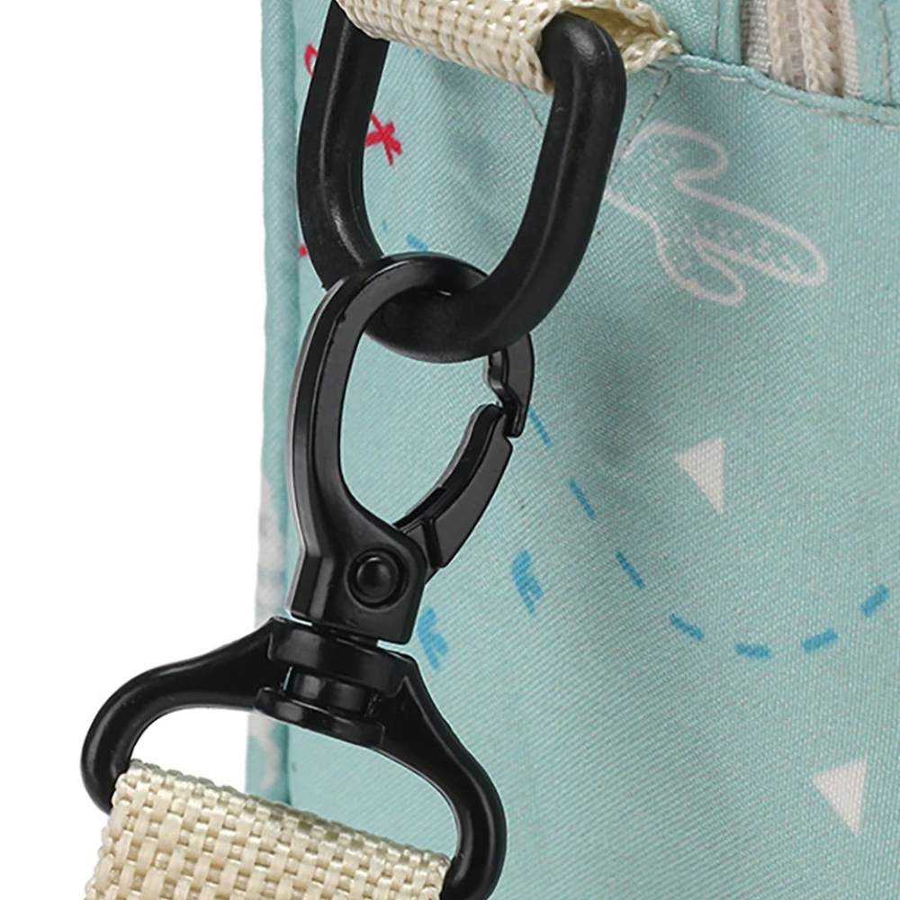 Sac à Langer portable réutilisable bleu pour mamans portatif à couches spacieux pour lingettes noir bébé fille solide