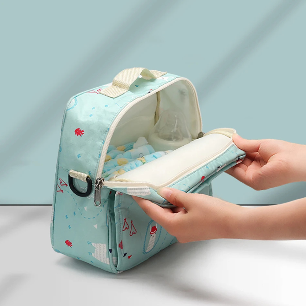 Sac à Langer portable réutilisable bleu pour mamans portatif à couches