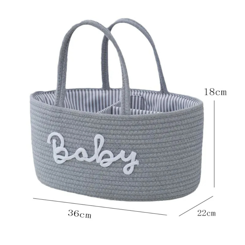 Sac à Langer multifonctionnel panier pique nique plage pour bébé marron à couches chic gris