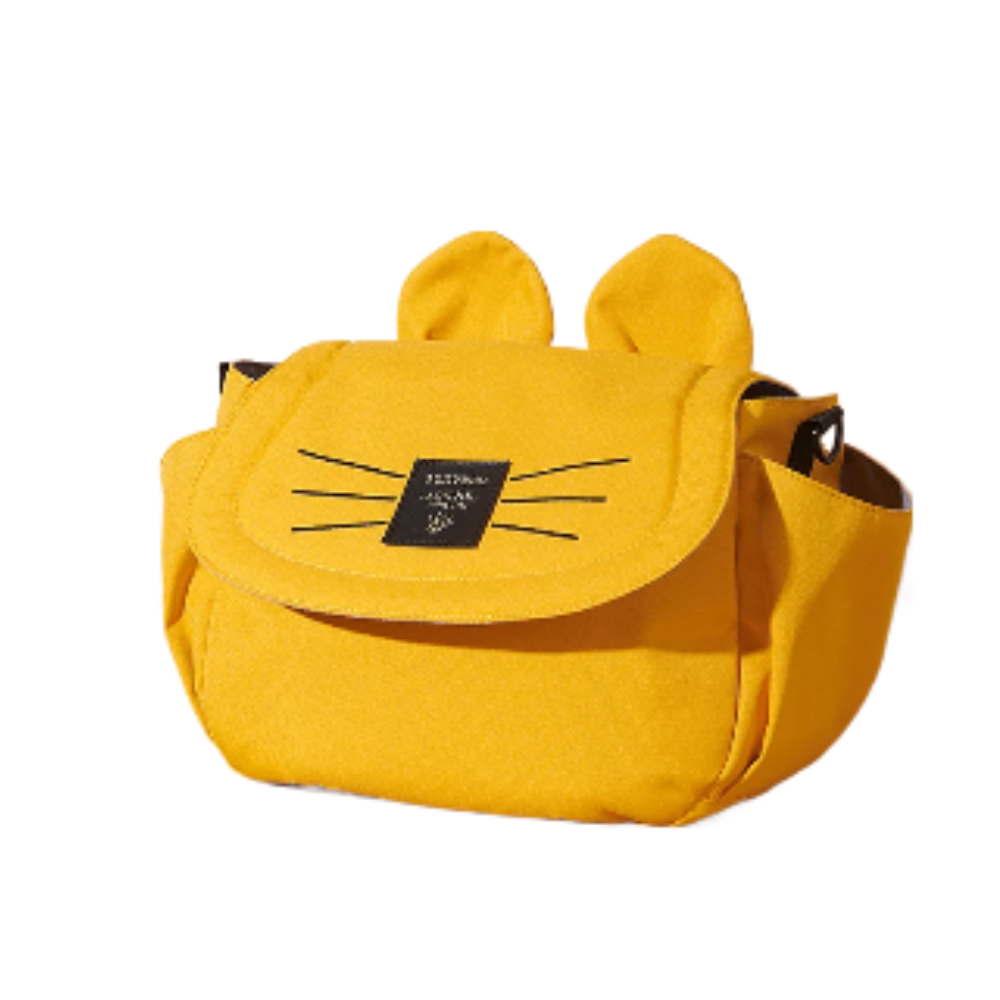 Sac à Langer pour poussette noir jaune biberon couches 