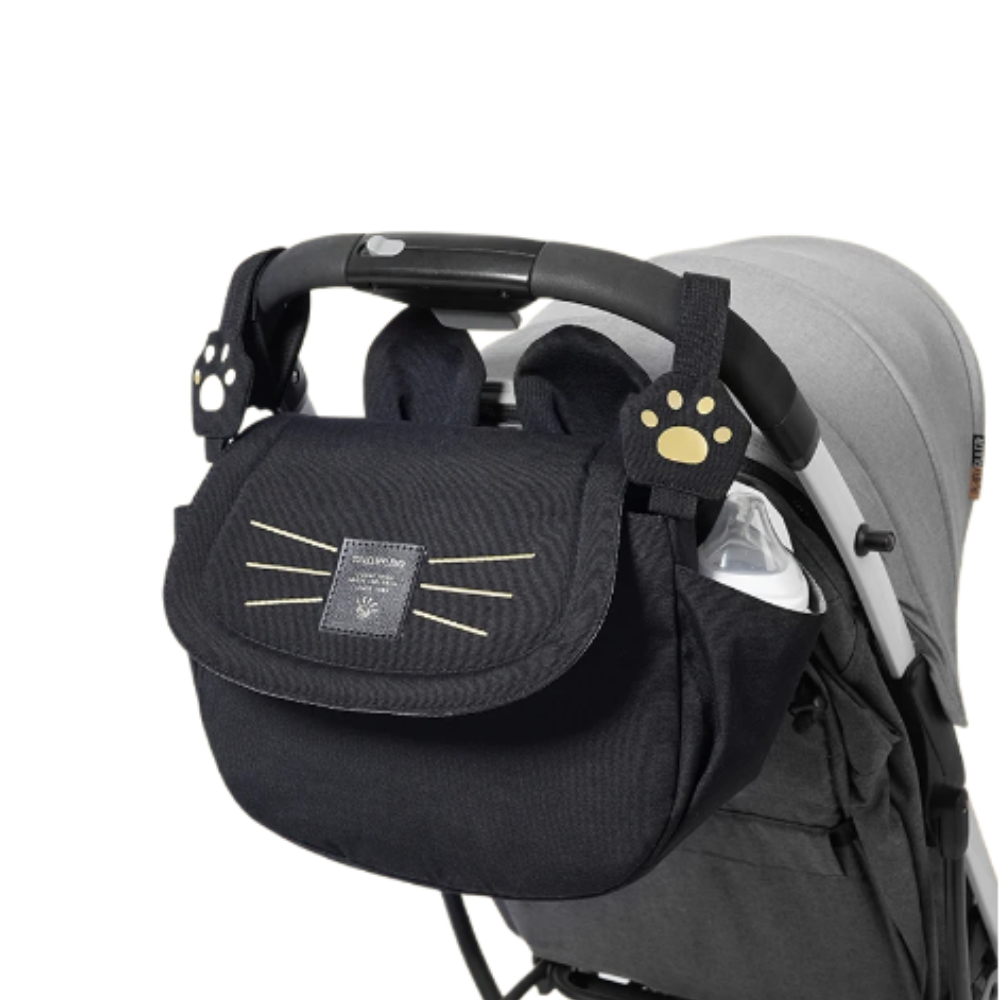 Sac à Langer pour poussette noir jaune biberon couches transportable pour bébé pour mamans attachable 